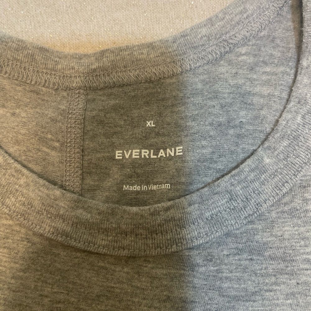 Everlane Cotton Tank Top Basics Size XL Bundle Of 2 Black & Grey - Picture 4 of 8